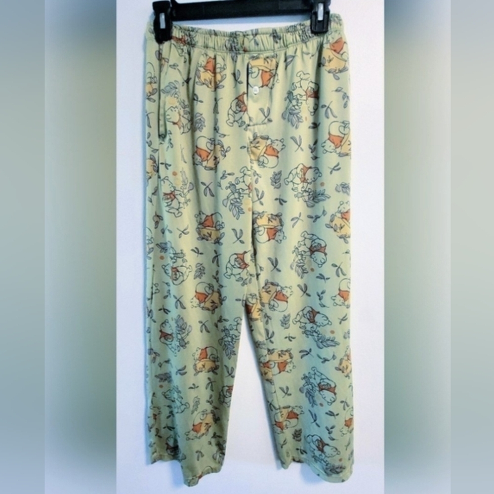 Boxed Lunch Exclusive Winnie Pooh Piglet Disney Sleep Lounge Pjama Pant Green SX